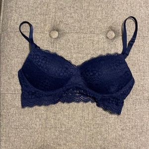 Xhilaration size 32B navy lace push up bra